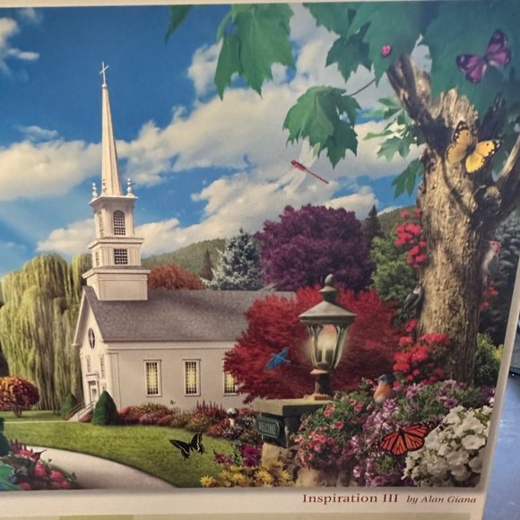 Bits and Pieces Inspiration III 1000 Piece Jigsaw Puzzle Church 20 x 27 Flower - Picture 2 of 6